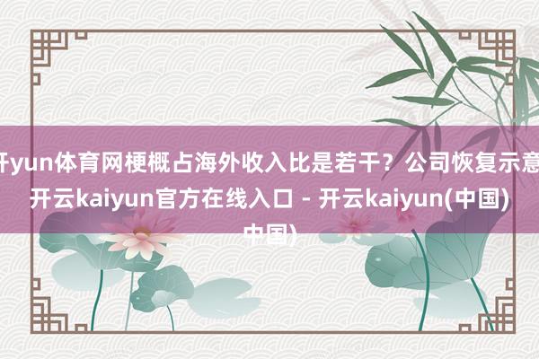 开yun体育网梗概占海外收入比是若干？公司恢复示意-开云kaiyun官方在线入口 - 开云kaiyun(中国)