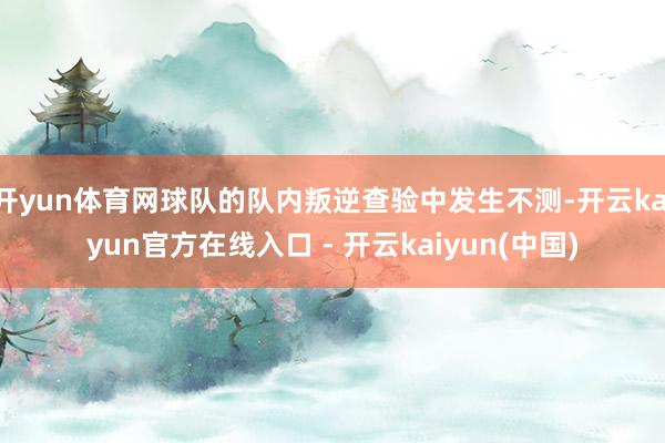 开yun体育网球队的队内叛逆查验中发生不测-开云kaiyun官方在线入口 - 开云kaiyun(中国)