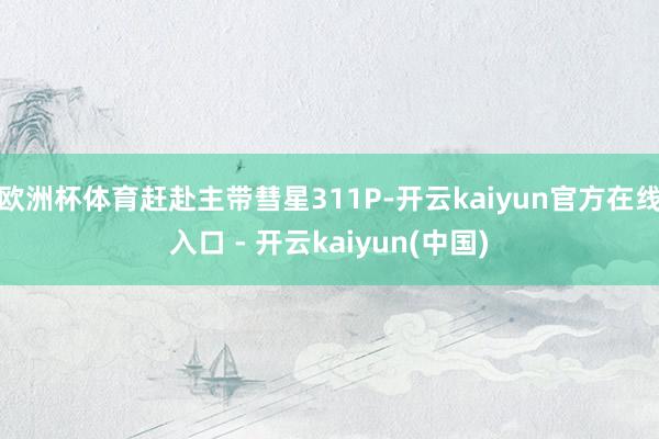 欧洲杯体育赶赴主带彗星311P-开云kaiyun官方在线入口 - 开云kaiyun(中国)