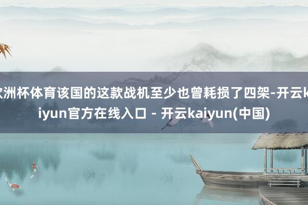 欧洲杯体育该国的这款战机至少也曾耗损了四架-开云kaiyun官方在线入口 - 开云kaiyun(中国)